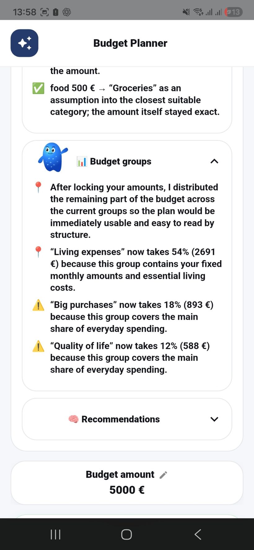 Budget â€” screen 8