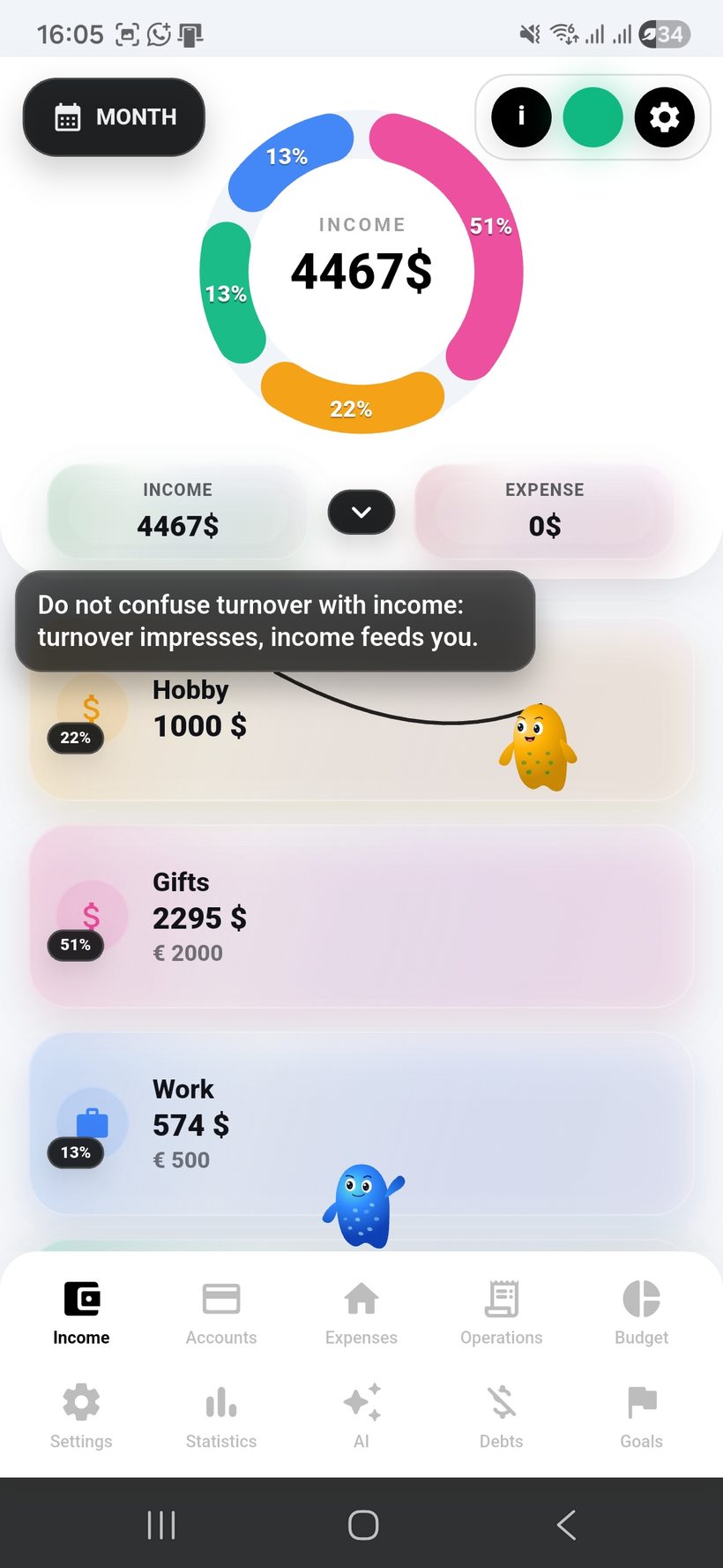 Income — screen 1